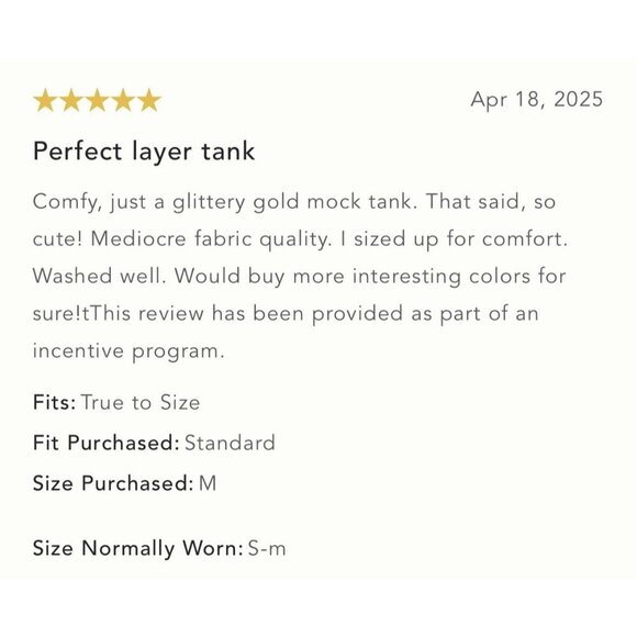 NWT Size S - Maeve Mock-Neck Ruched Shine Tank in Gold - Picture 10 of 13